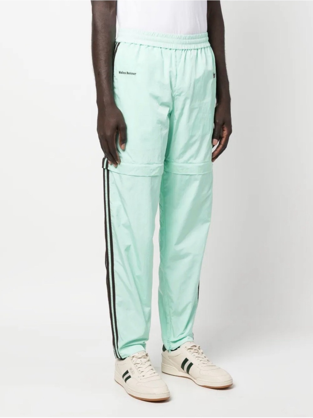 Adidas x Wales Bonner Mint Green Track Joggers with Brown Side Stripes